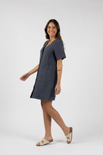 Load image into Gallery viewer, Savina shirt dress steel
