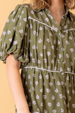 Load image into Gallery viewer, Ophelia Shirt Dress Green
