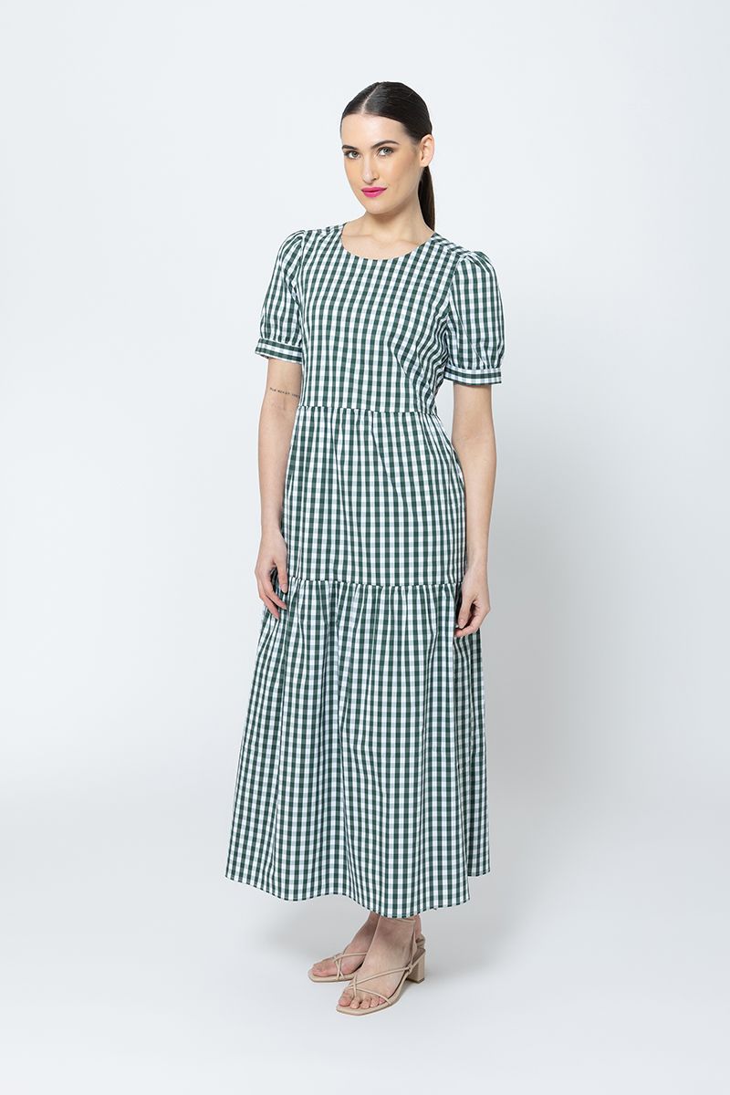 Prediction Green Large Check Dress