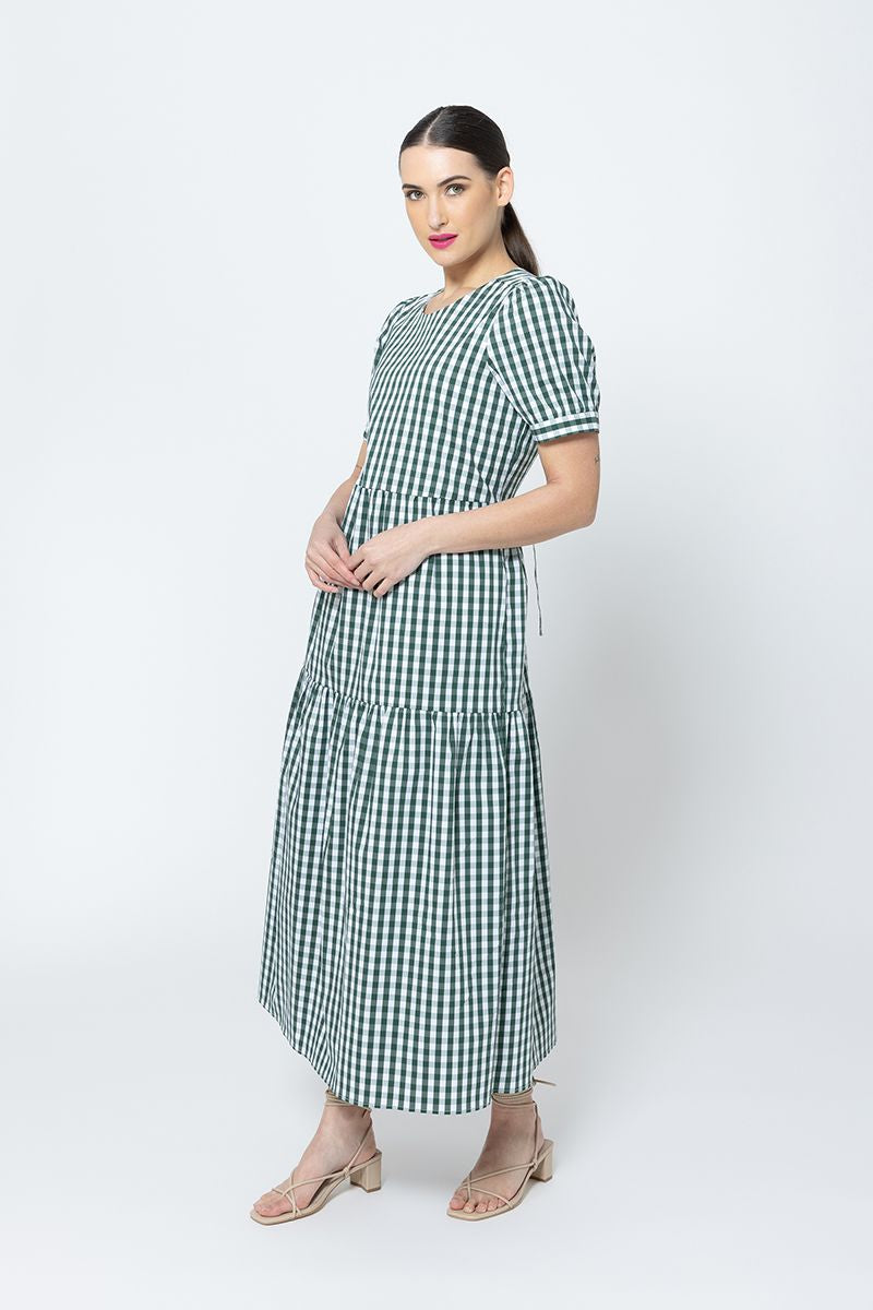 Prediction Green Large Check Dress