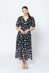 Skillful SS Midi Dress Colourful Bloom