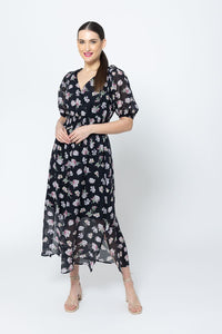 Skillful SS Midi Dress Colourful Bloom