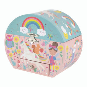 Rainbow Fairy Circular Musical Jewellery Box