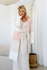 Load image into Gallery viewer, Pietra Longline Cardi- Natural Blush
