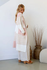 Load image into Gallery viewer, Pietra Longline Cardi- Natural Blush
