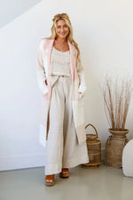 Load image into Gallery viewer, Pietra Longline Cardi- Natural Blush
