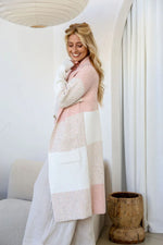 Load image into Gallery viewer, Pietra Longline Cardi- Natural Blush
