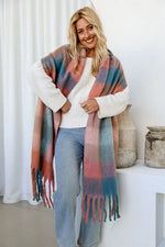 Load image into Gallery viewer, Wrap Scarf - Coral Aqua
