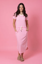 Load image into Gallery viewer, Frankie Midi Dress Pink
Stripe
