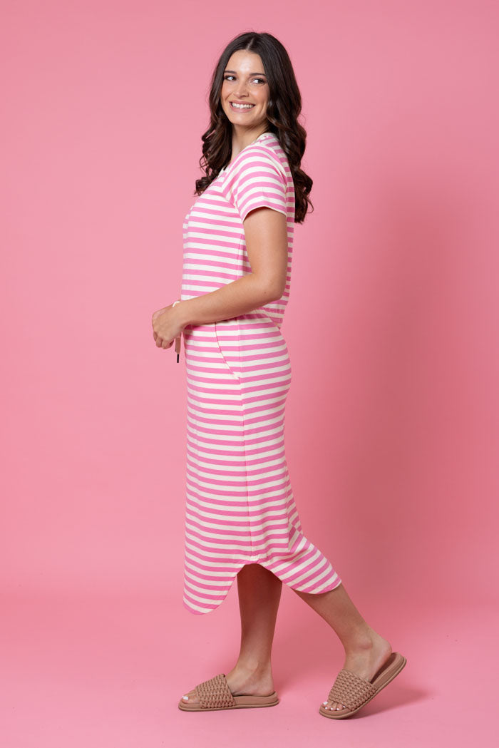 Frankie Midi Dress Pink
Stripe