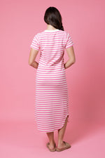 Load image into Gallery viewer, Frankie Midi Dress Pink
Stripe
