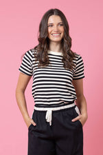 Load image into Gallery viewer, Jordyn Tee Black
Stripe
