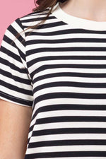 Load image into Gallery viewer, Jordyn Tee Black
Stripe
