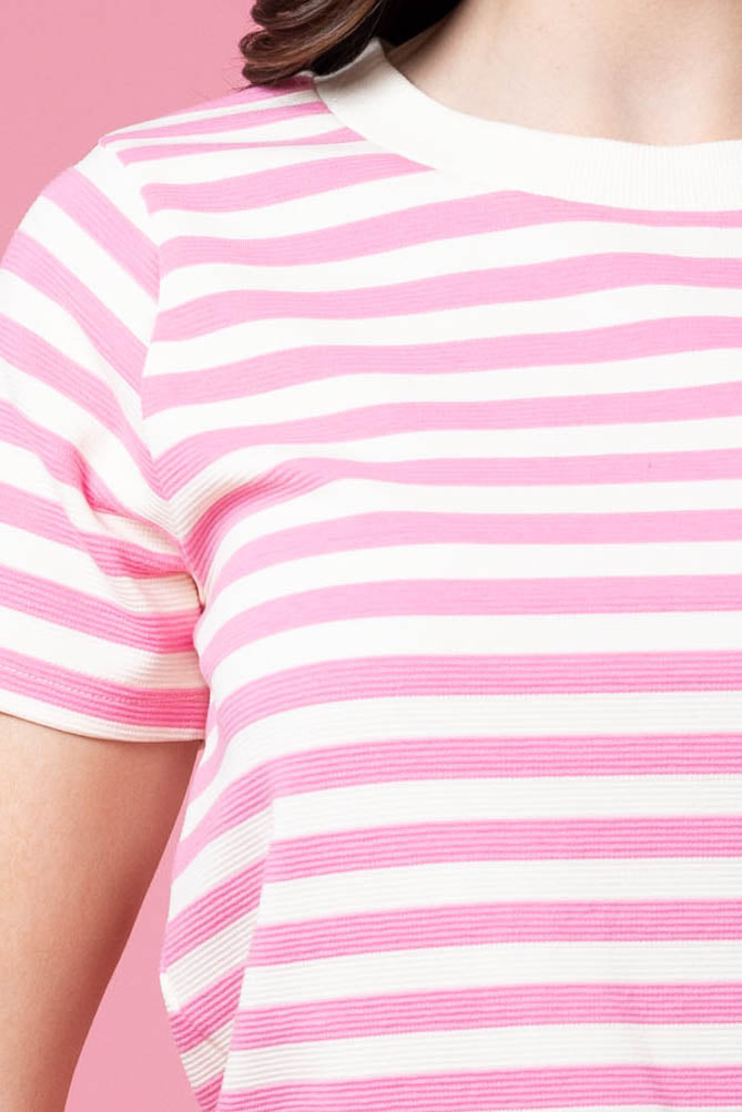 Jordyn Tee Pink Stripe