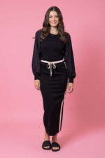 Load image into Gallery viewer, Mattie Sweater Skirt Black
