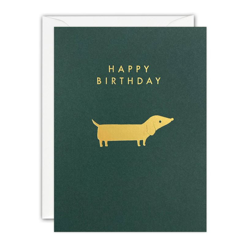 James Ellis - Birthday Dachshund - Mini Birthday Card