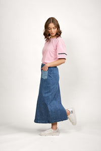 Cooper Skirt Blue Wash