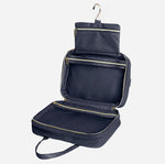 Load image into Gallery viewer, Hanging Cosmetic Bag - Woven Navy
