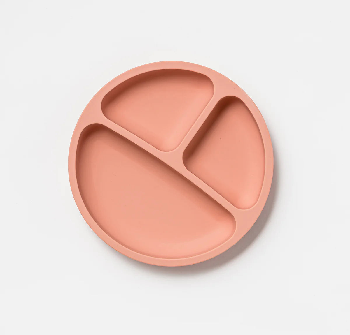 Silicone Divided Plate in Dixie Pink