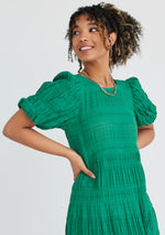 Load image into Gallery viewer, Graceful Bubble Sleeve maxi dress Green
