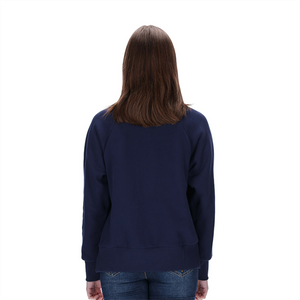 Lynette Navy Sweater with Lavender Flowers
