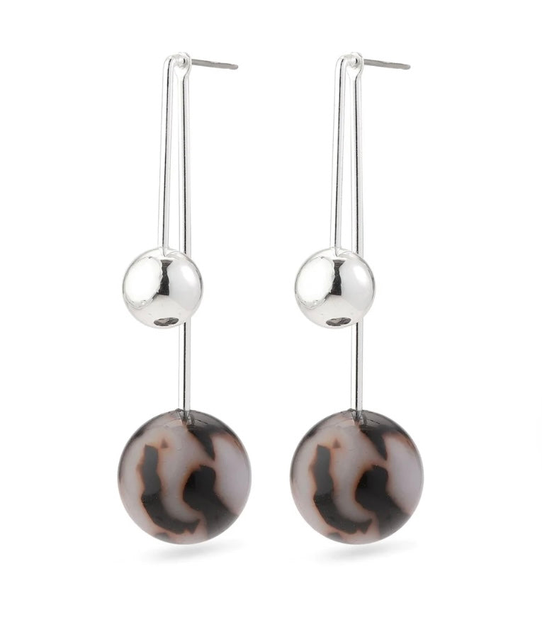 Jacinta pi silver earrings
