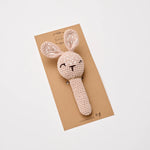 Load image into Gallery viewer, Crochet Bunny Rattle Blush
