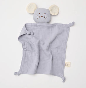 Organic Muslin Mouse Lovey Frost with Milk ears