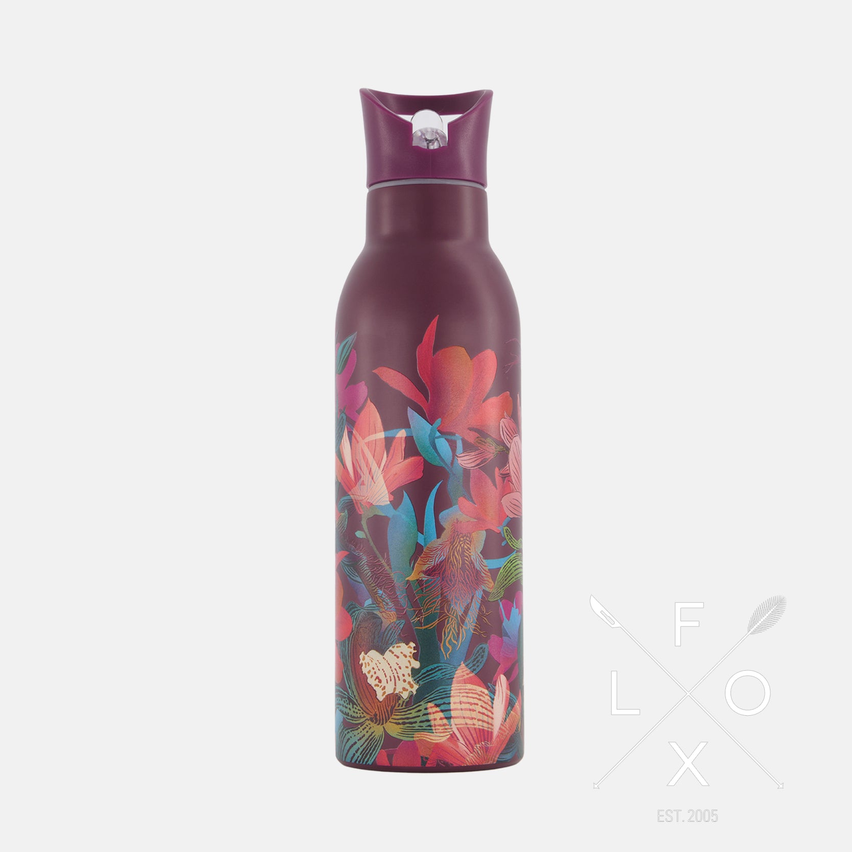 Flox Stainless Steel water bottle Orchid and Magnolia