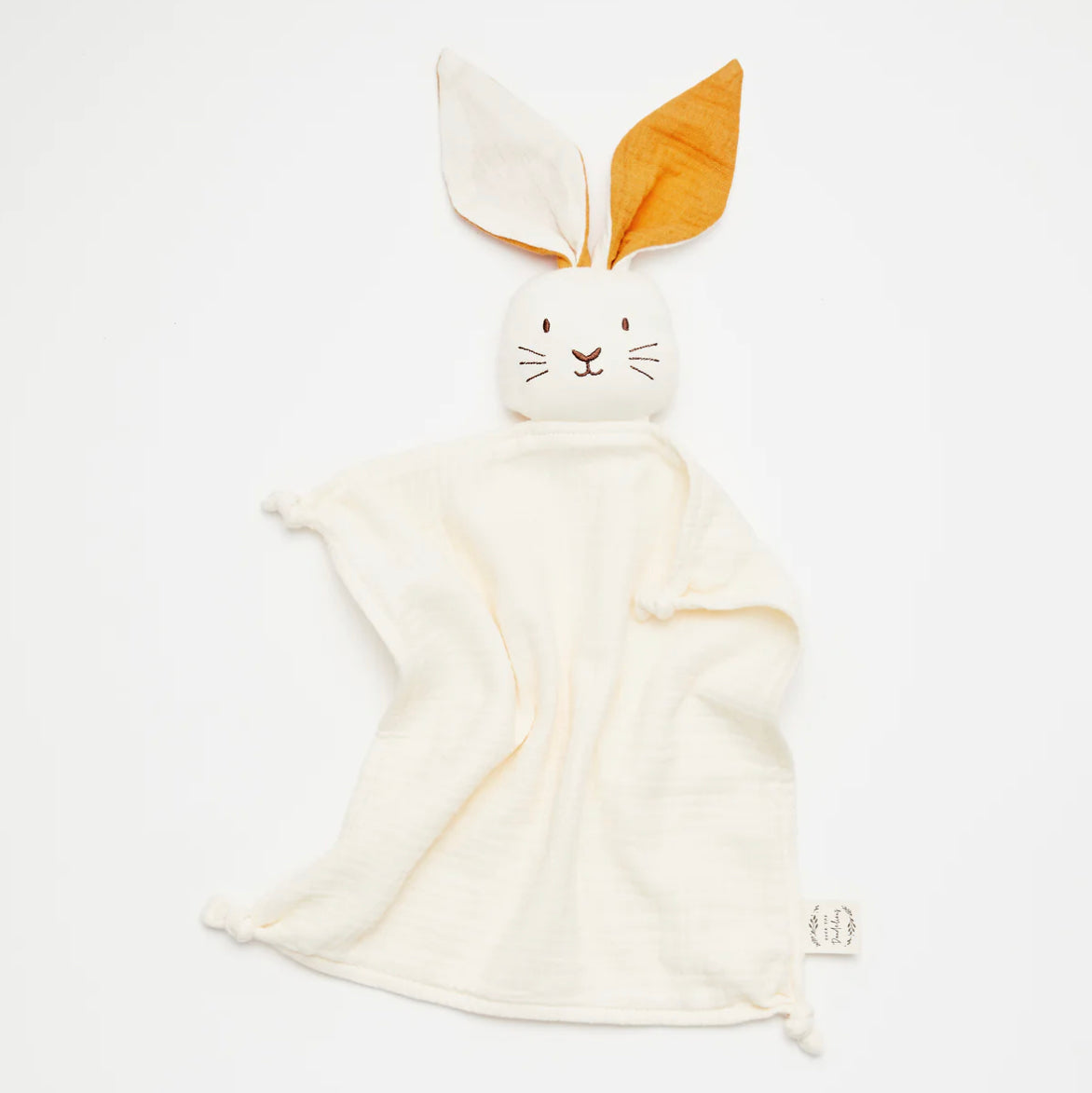 Organic Muslin Bunny Lovey Milk with Saffron ears