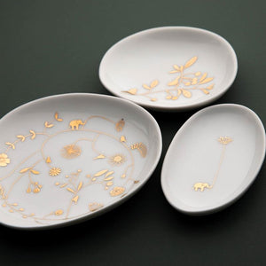 Räder - Flower Gold - Porcelain Bowl Set of 3