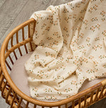Load image into Gallery viewer, Organic Muslin Swaddle - Daisy with Lace
