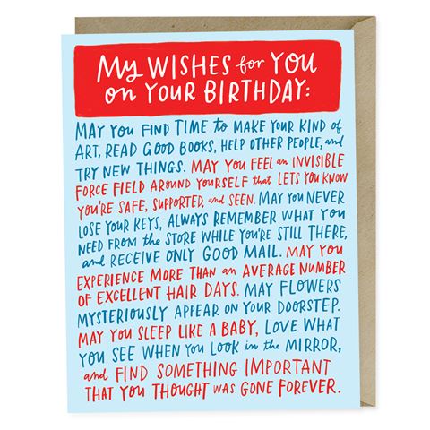Emily McDowell & Friends - My Wishes For You On Your Birthday - Birthday Card