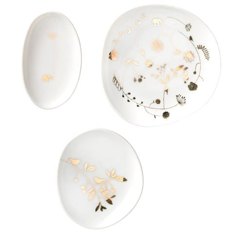 Räder - Flower Gold - Porcelain Bowl Set of 3